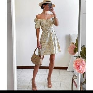 Linen Cotton Blend H&M pastel floral print dress